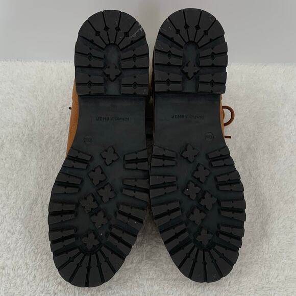 Marc Fisher Womens 10M Isabel Boots Brown Leather Suede Lace Up Faux Fur Winter - Picture 10 of 13